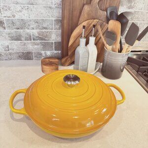 Le Creuset Signature Enameled 3 1/2 Cast Iron Braiser in Nectar